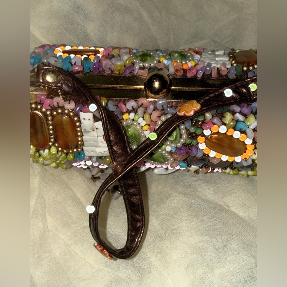 Luxury small beaded satchel/clutch purse NWOT - Picture 12 of 16